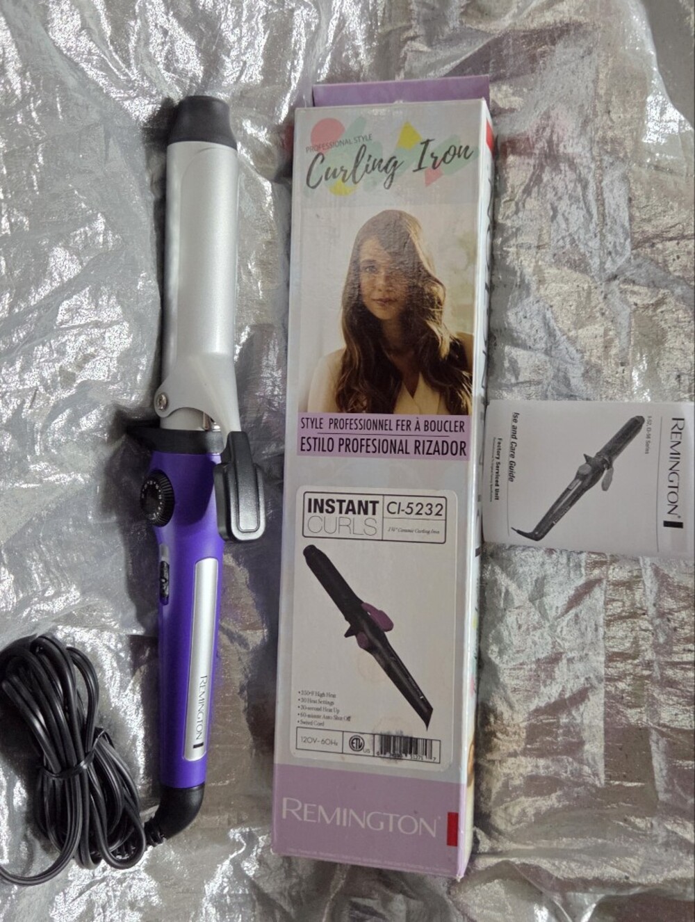 🖤 🔮 NIB Remington Instant Curls 1¼” Ceramic Curling Iron (Model CI-5232) 🔮🖤